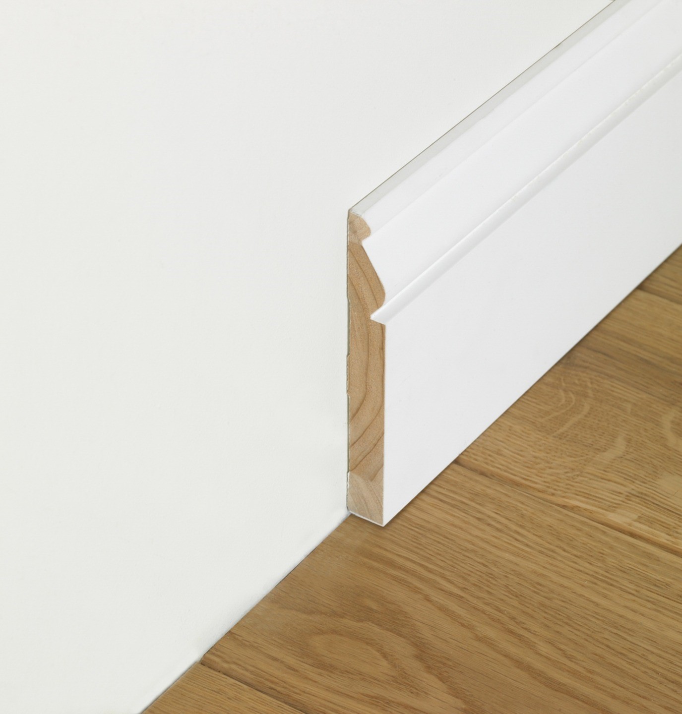 Plinthe blanche à peindre moulurée 120 mm (BOIS)