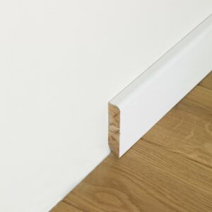 Plinthe blanche à peindre arrondi 80 mm (BOIS)